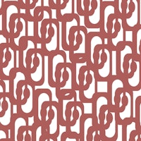 Mid Century Modern Loops Maroon and White wallpaper