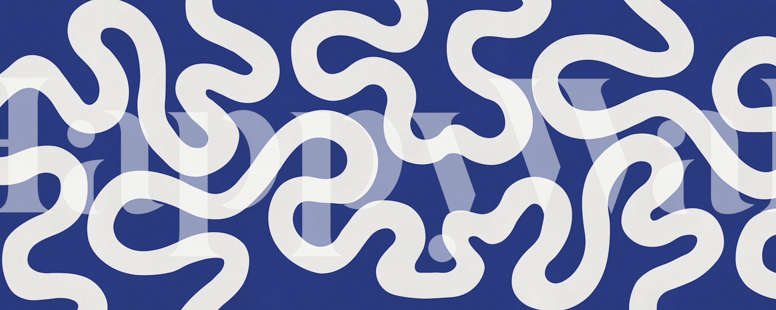 Nautical Waves Abstract Art tapet i et rom