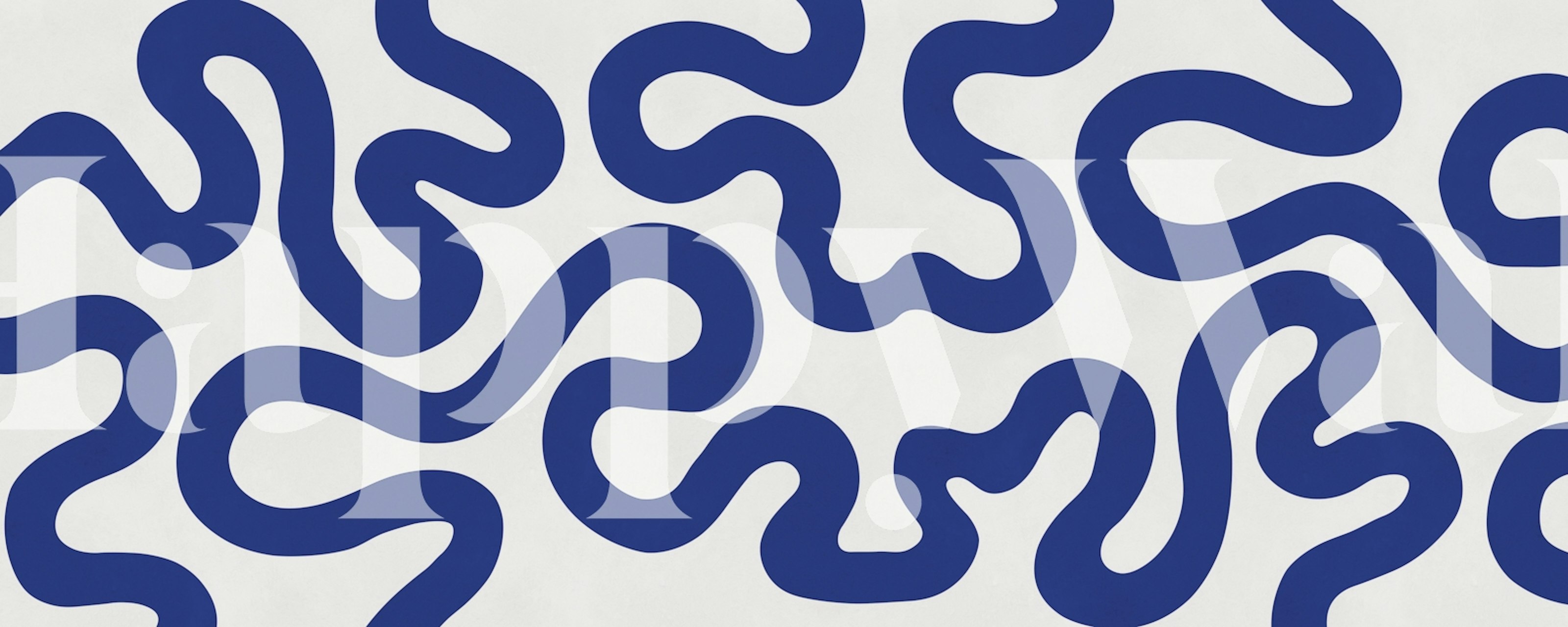 Blue Swirl Modern Decor v místnosti