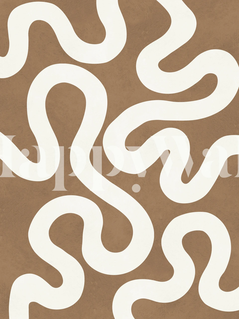 Curvy Lines Art Decor wallpaper in a room