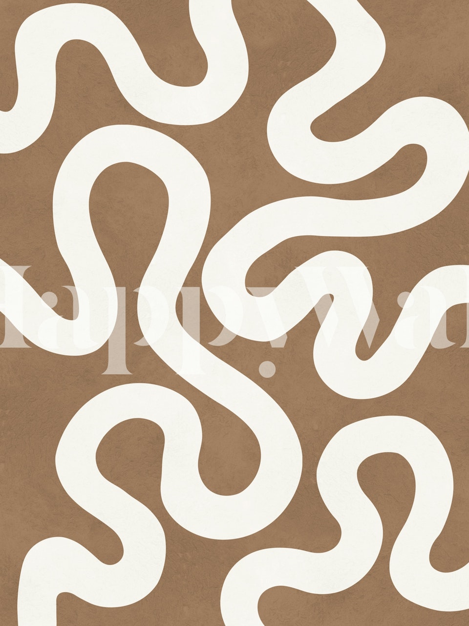 Tapeta Curvy Lines Art Decor w pokoju