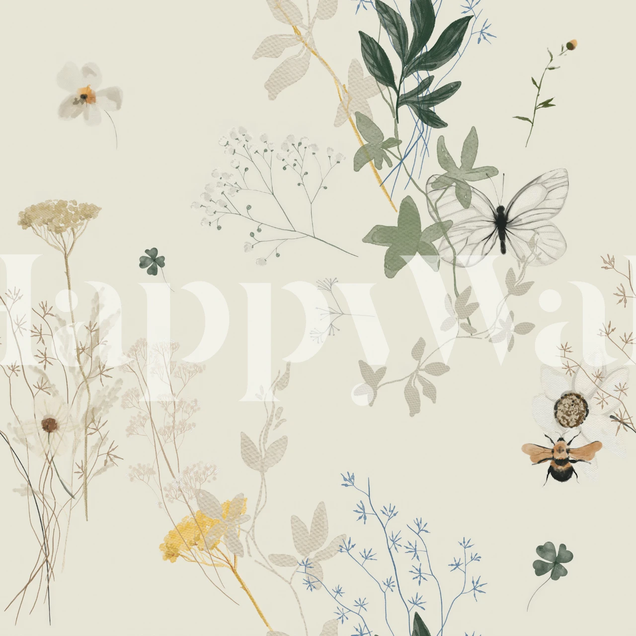 Whispers of Wildflowers tapet i et rum