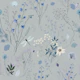 Charming Floral Garden on Silver Mist