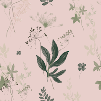 Natural Leafy Whispers on Pale Blush ταπετσαρία