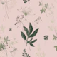 Natural Leafy Whispers on Pale Blush