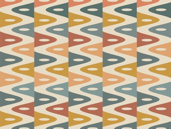 Retro Mod Stripes Decor