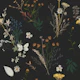 Midnight Wildflowers on Off-Black