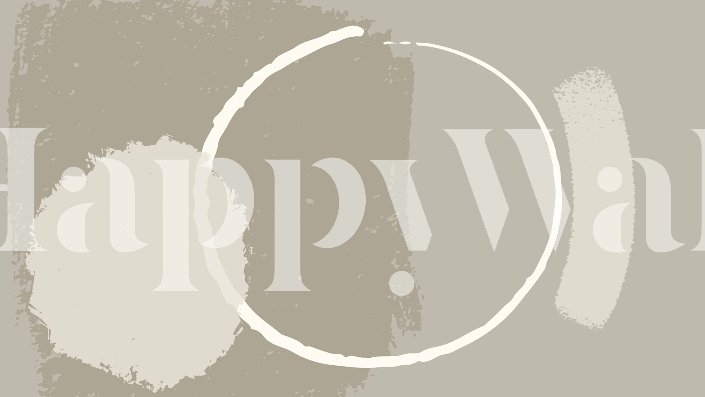 Beige Brushstrokes Chic wallpaper in a room