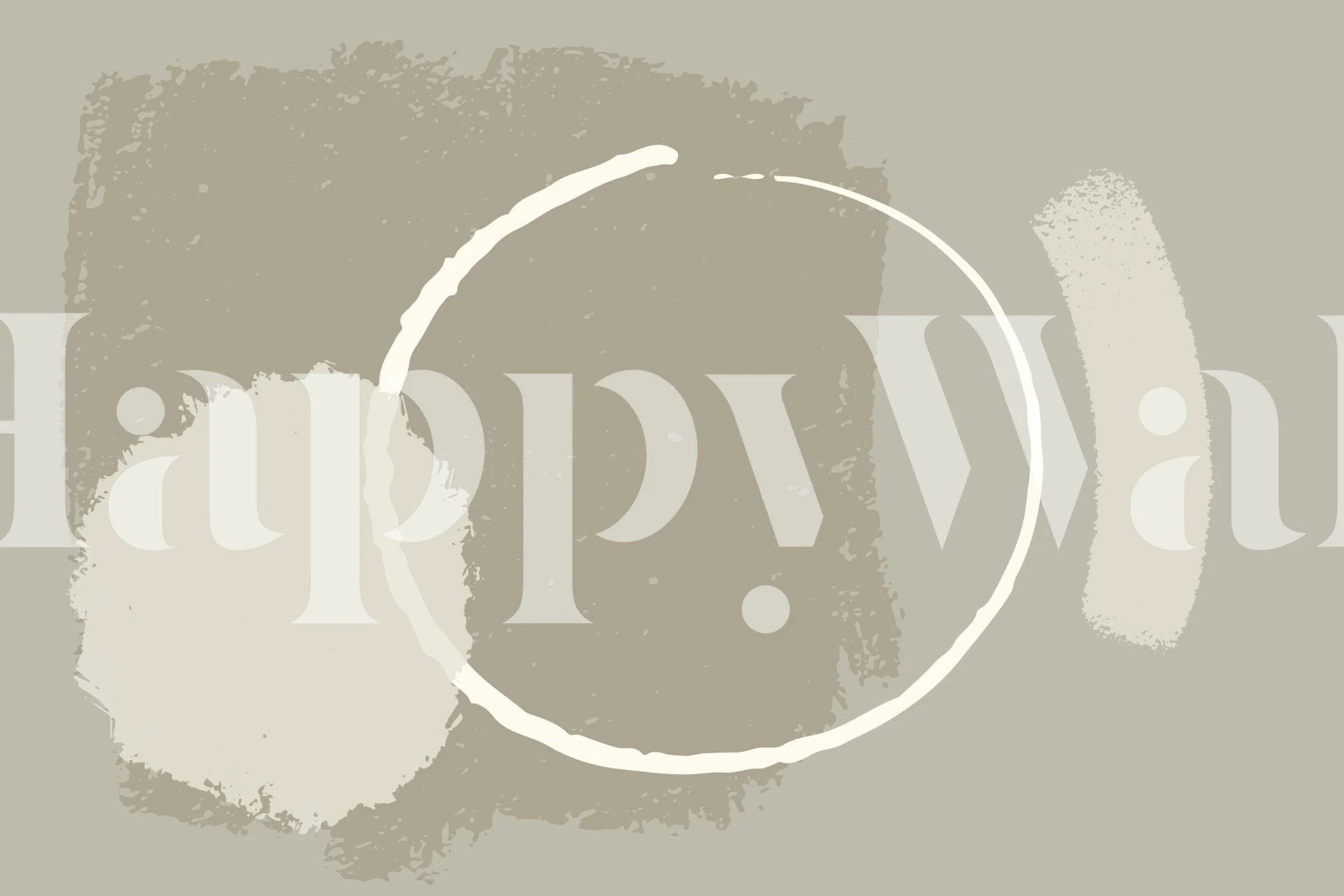 Tapeta Minimalist Beige Circles w pokoju