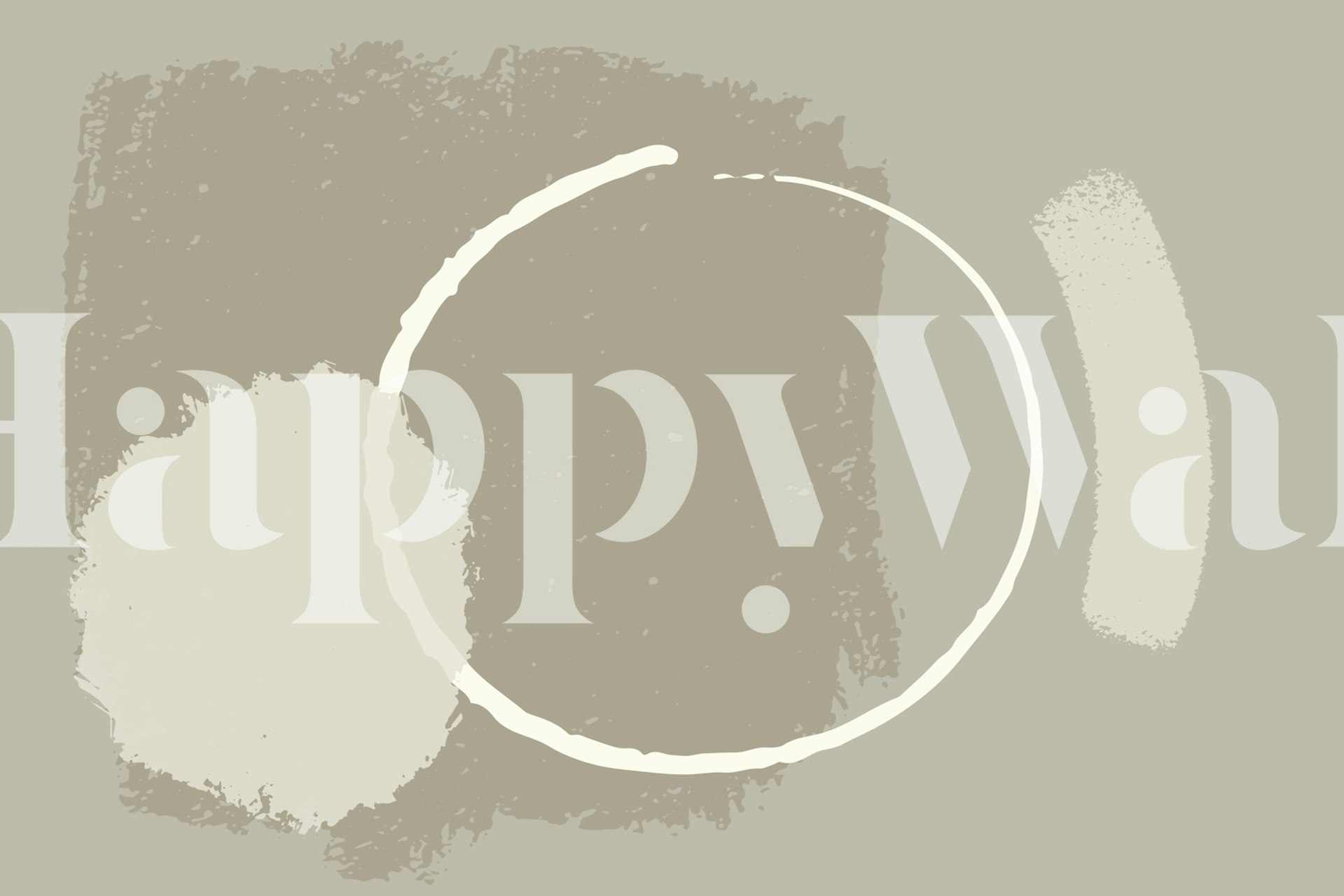 Beige and cream abstract circle and brushstroke wallpaper