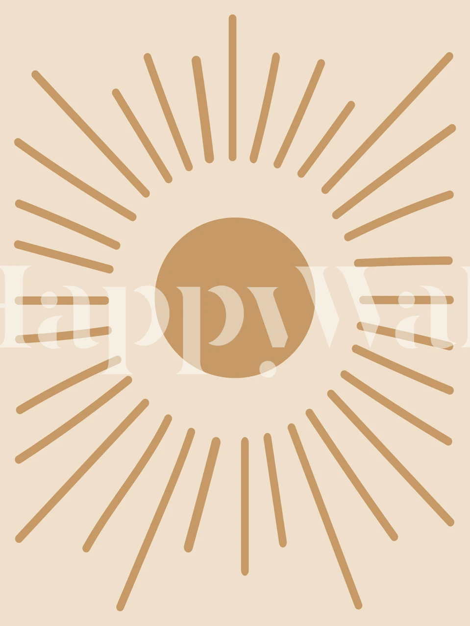 Sunburst Chic Decor wallpaper in a room