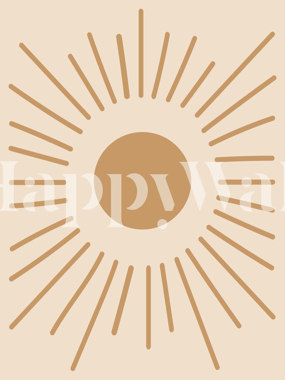 Sunburst Chic Decor wallpaper in a room