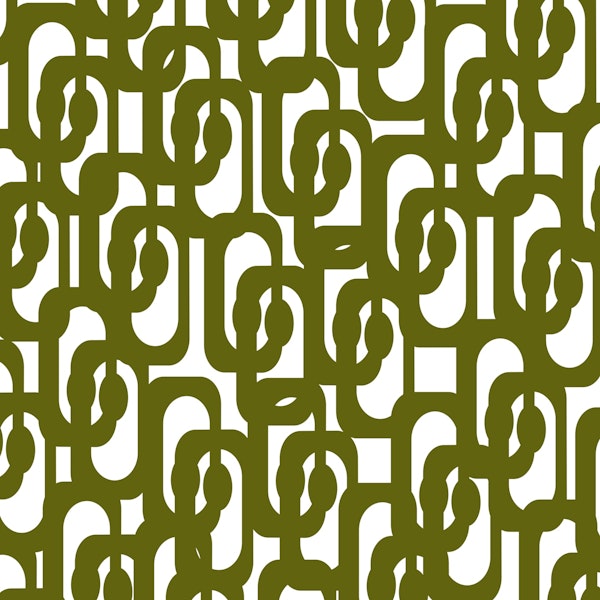 Mid Century Modern Loops Olive Green