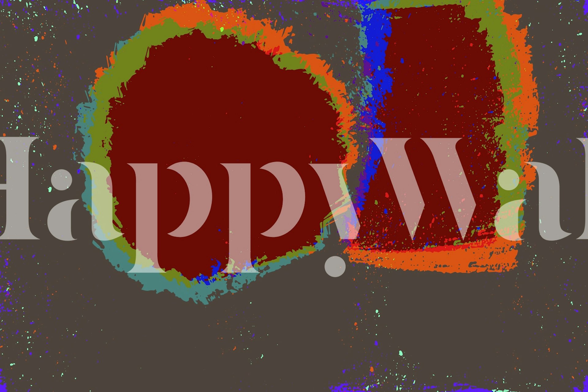 Carta da parati Abstract Color Splash in un soggiorno