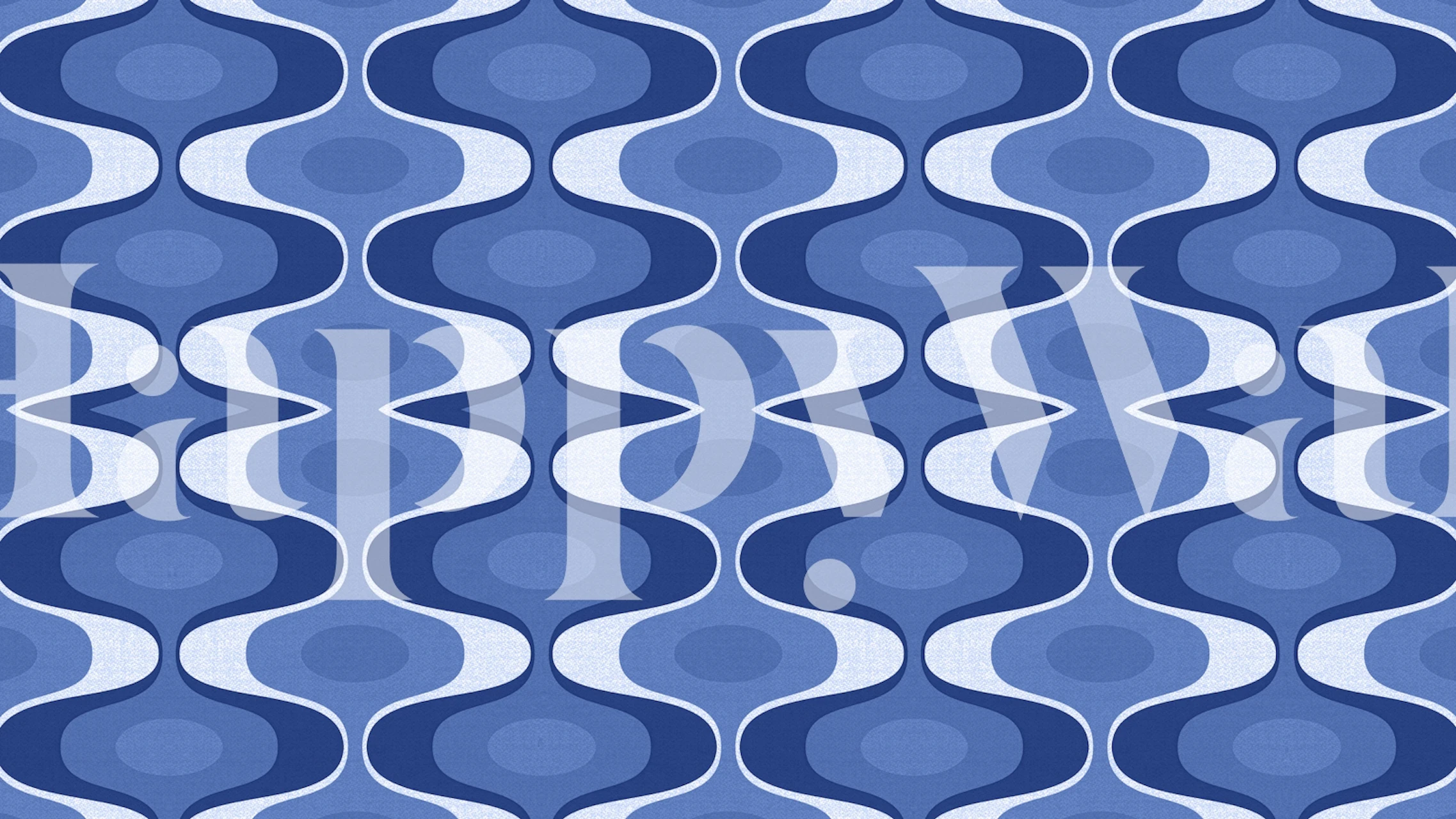 Groovy Scandinavian Seventies tapetti huoneessa