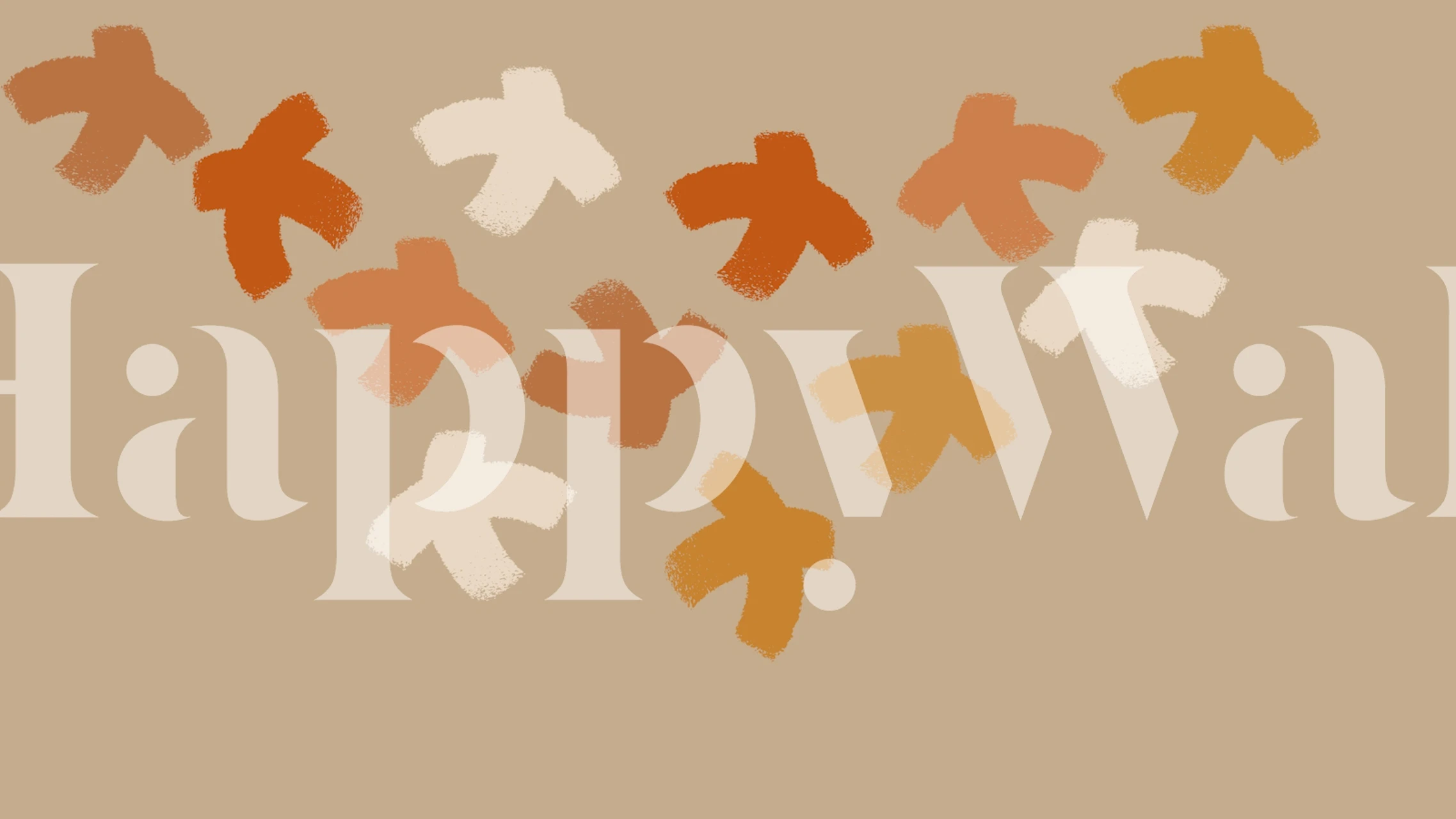 Autumn Vibes Brushwork wallpaper in a room