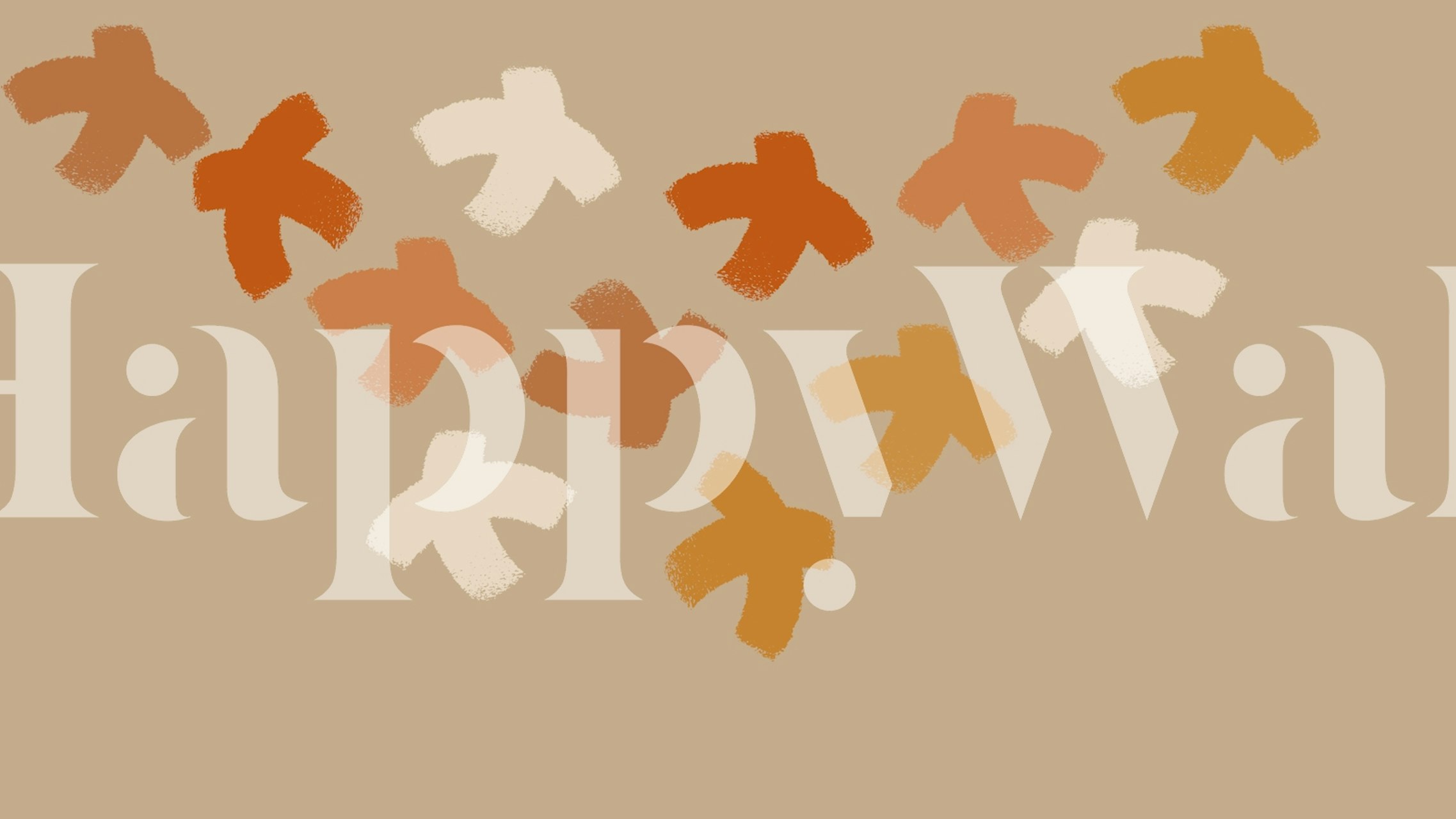 Autumn Vibes Brushwork wallpaper in a room