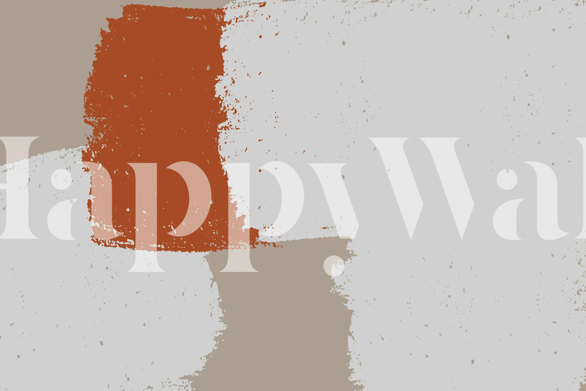 Abstract brush stroke wallpaper in earthy red and gray colors