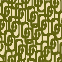 Mid Century Modern Loops Pattern Olive Green ταπετσαρία