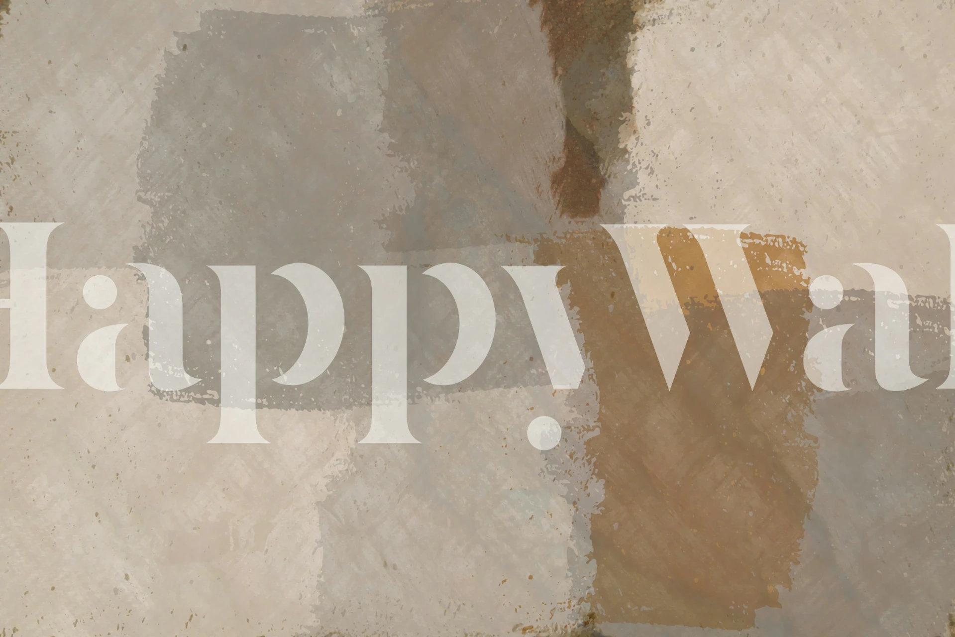 Beige Abstract Art-behang in een kamer