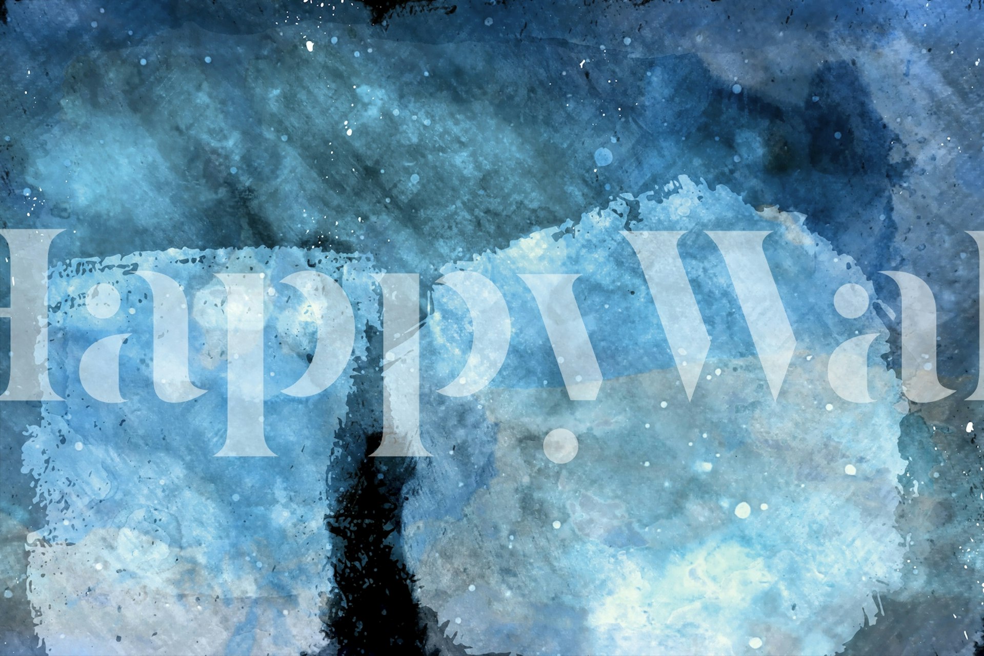 Abstract Azure Dreams tapet i et stilfullt rom