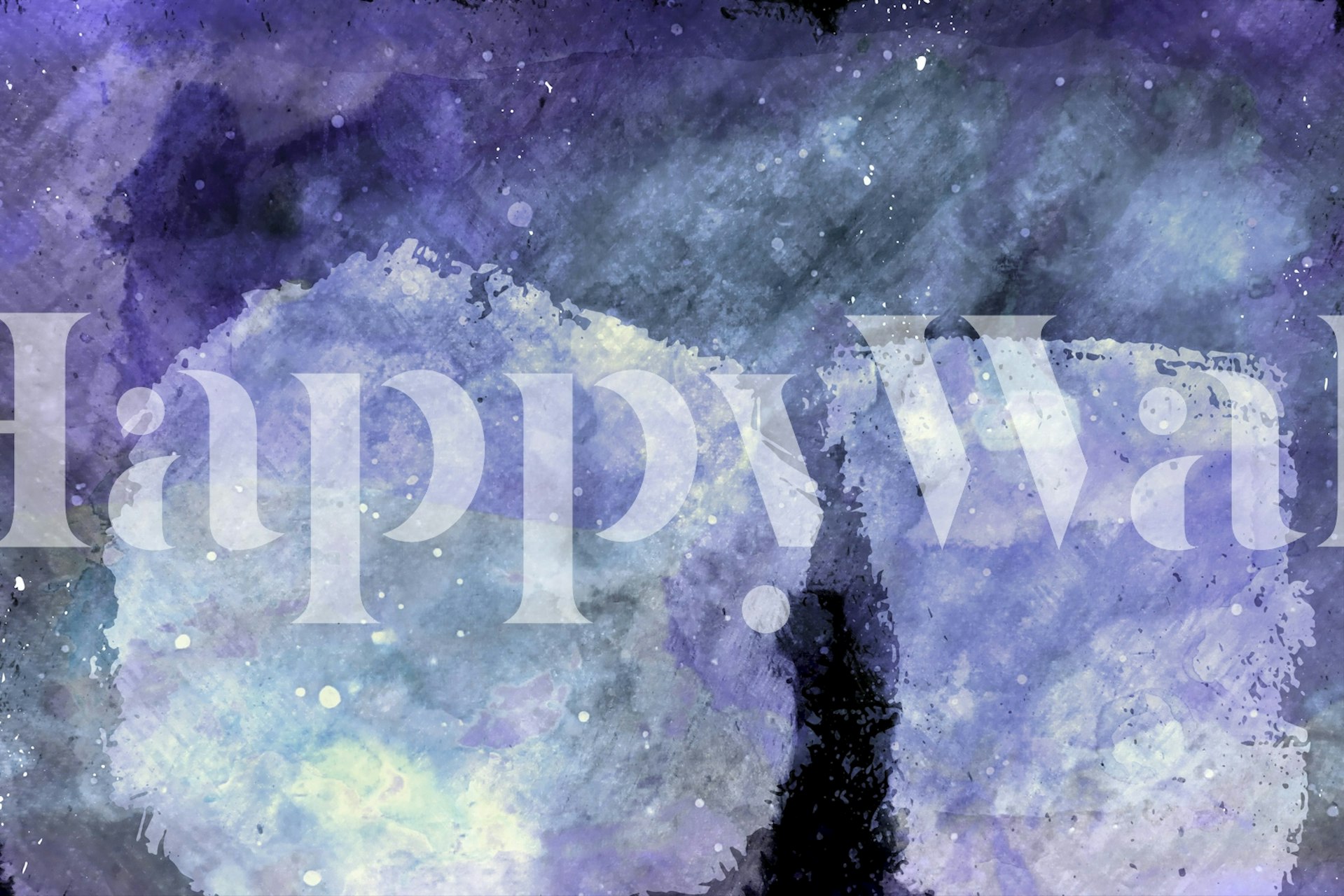 Ταπετσαρία Celestial Watercolor Hues σε ένα δωμάτιο