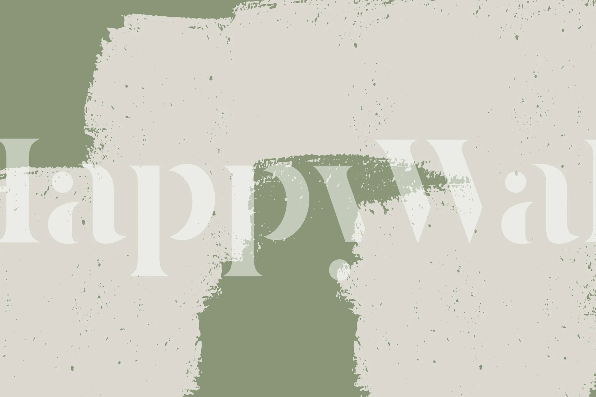 Abstract Sage Brush Strokes wallpaper in room