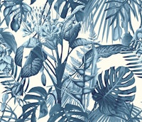Tropical Botanica Blue tapete