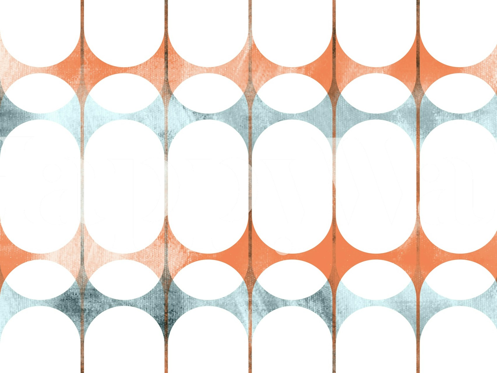 Retro Oval Charm wallpaper in a room