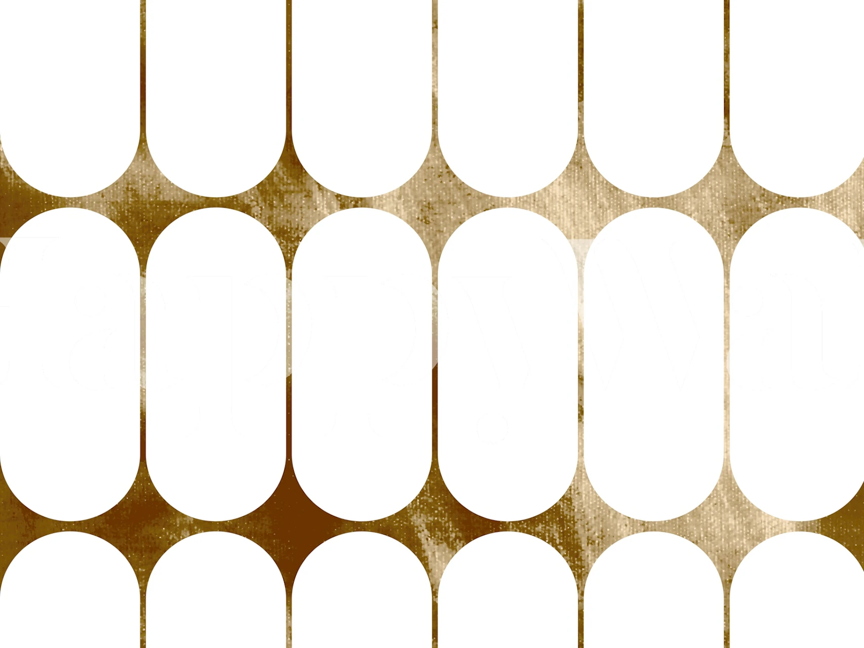 Gold and white geometric pattern wallpaper
