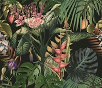 Tropical Botanica (night) papiers peint