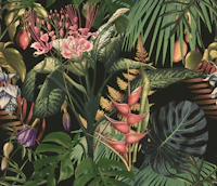 Tropical Botanica (night) wallpaper