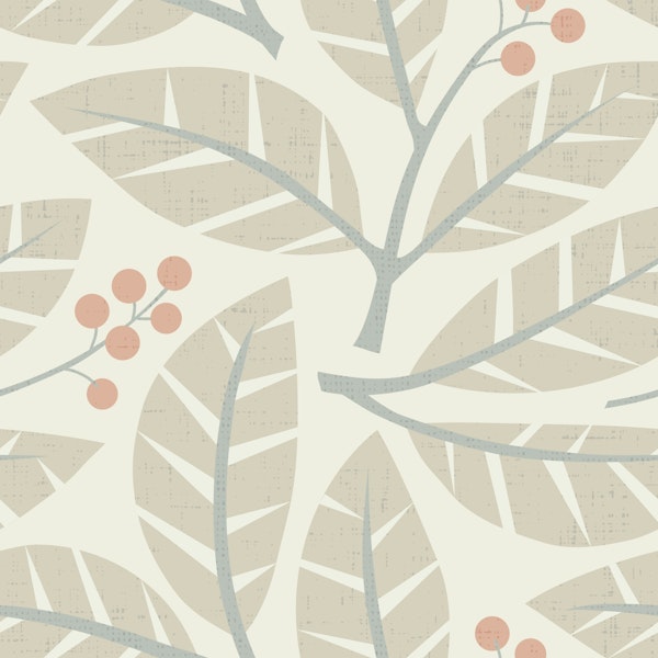 Calm Boho leaves brown