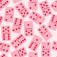Domino Chat - Pink and Crimson Red wallpaper