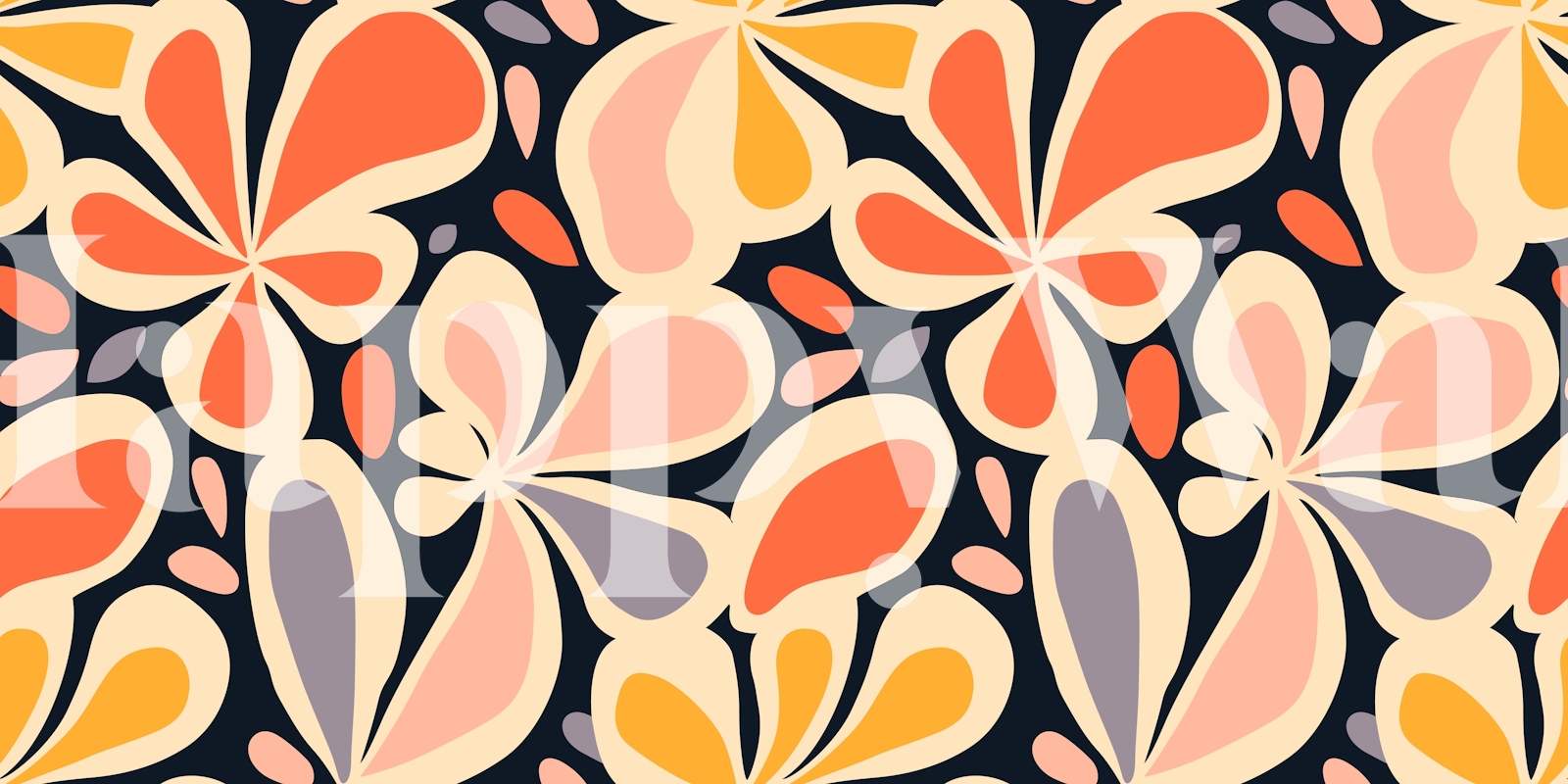 Elegant Petal Fusion Wallpaper