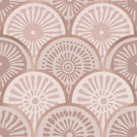 Refined Bohemian Scallop Shapes Soft Rosegold tapete