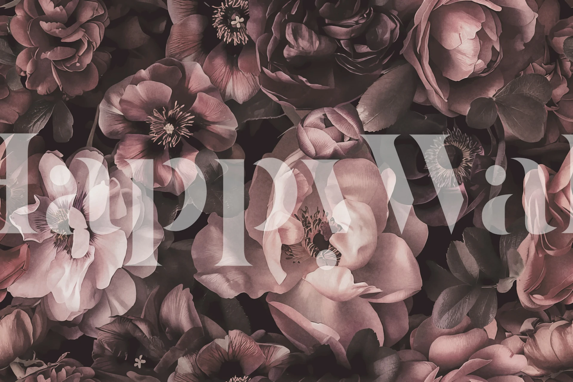 Baroque floral wallpaper tyylikkäässä huoneessa