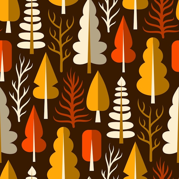 Autumn Forest Whimsy Foliage Brown