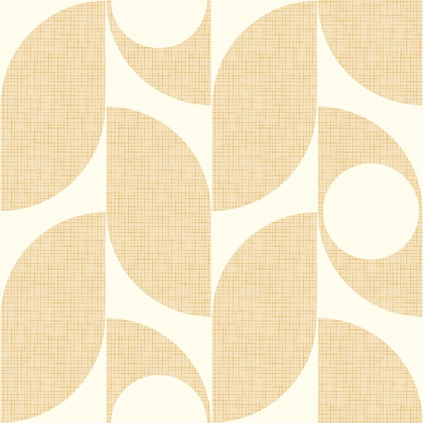 Midcentury leafs - beige cream