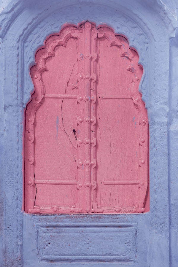 Pink Window In The Blue City