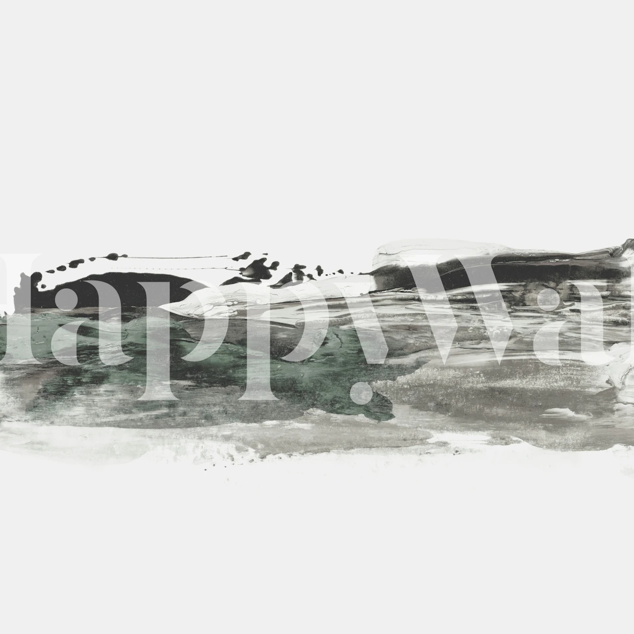 Minimalist Scenic Brushwork tapet i ett rum