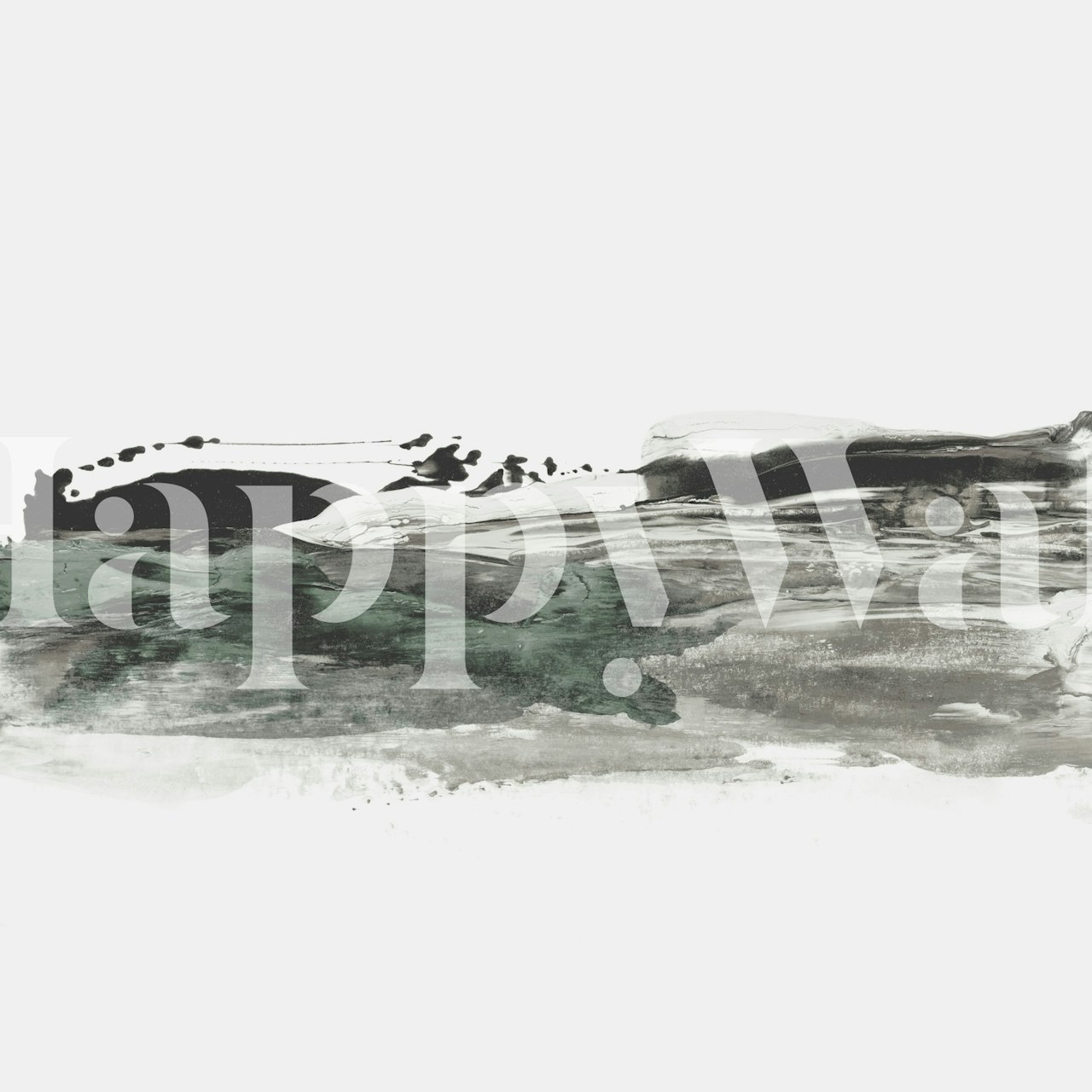 Minimalist Scenic Brushwork papier peint dans une pièce