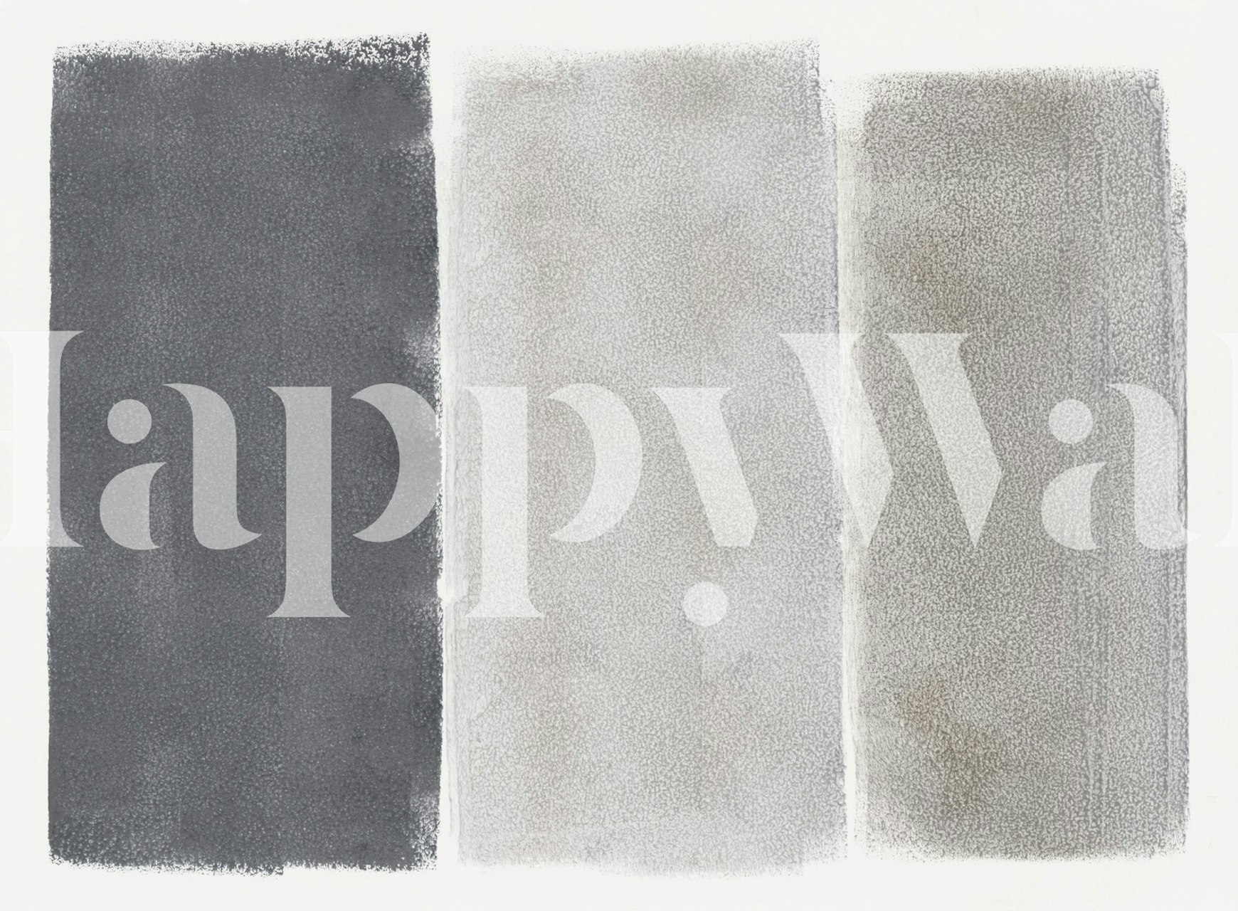 Papel de parede Shades of Gray Trio em um quarto