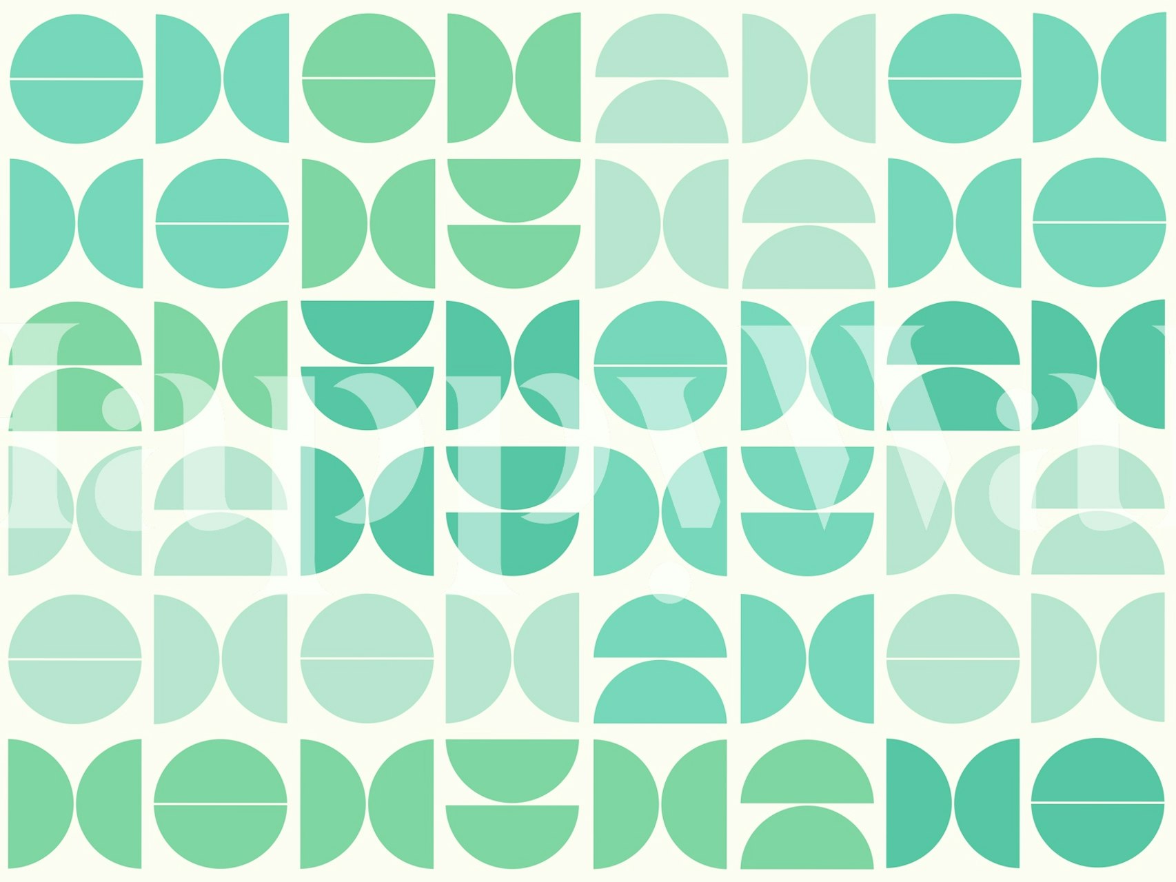 Geometric aqua spheres in various shades on a white background wallpaper.