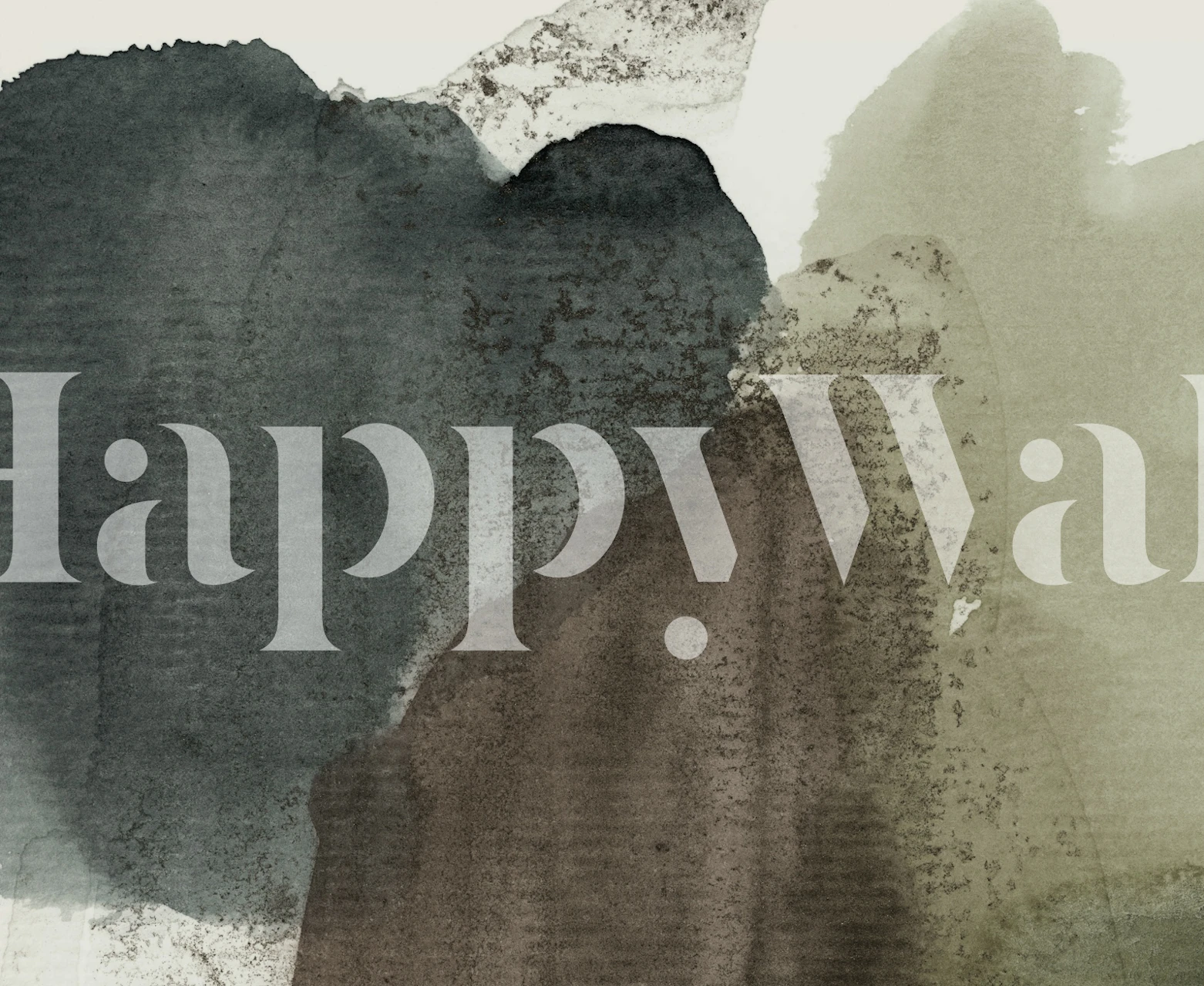 Organic shapes earthy behang in een kamer