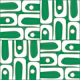 Mid Century Modern Piquet Kelly Green Pattern