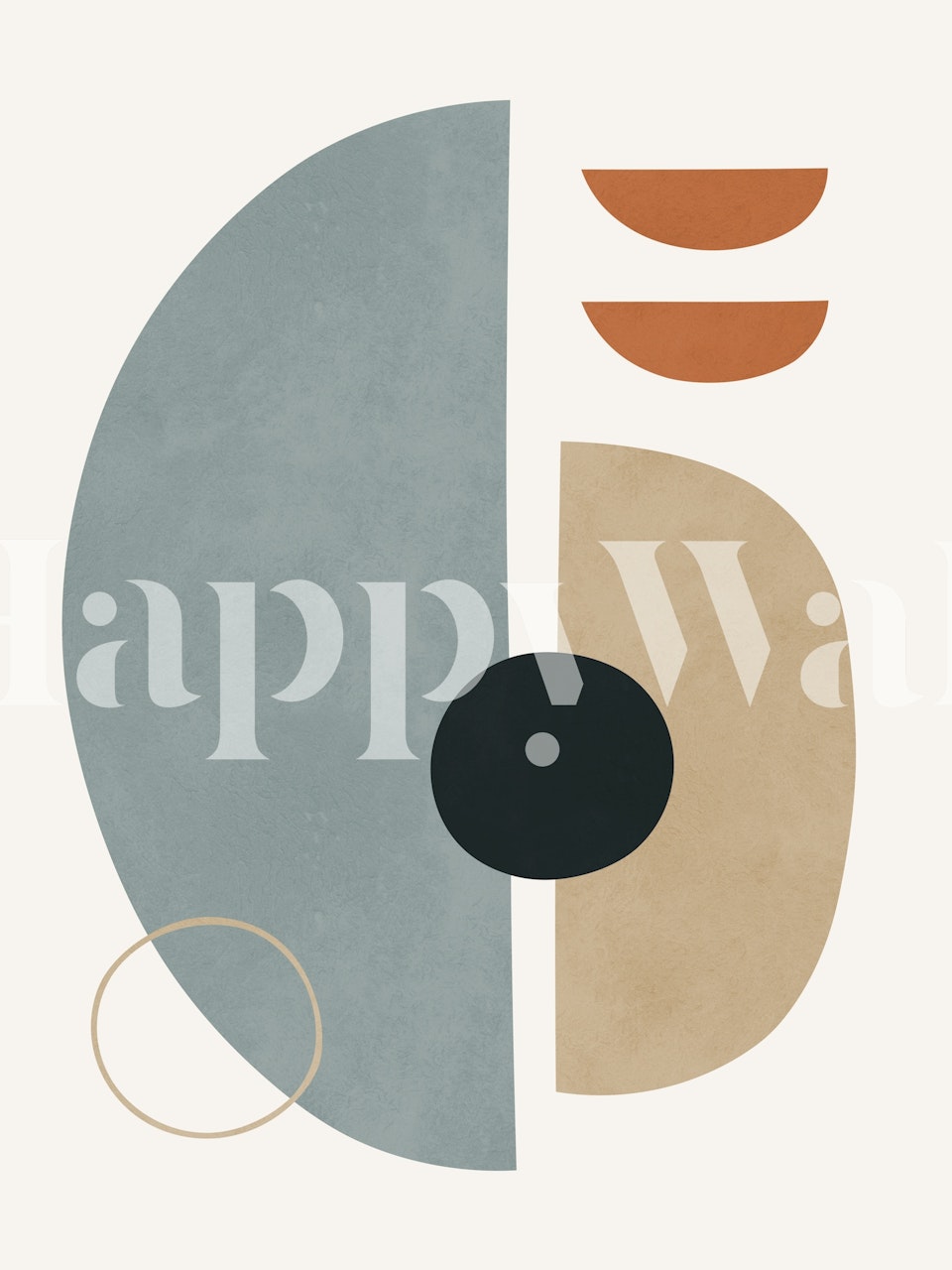 Μοντέρνα γεωμετρική ταπετσαρία σε ένα δωμάτιο