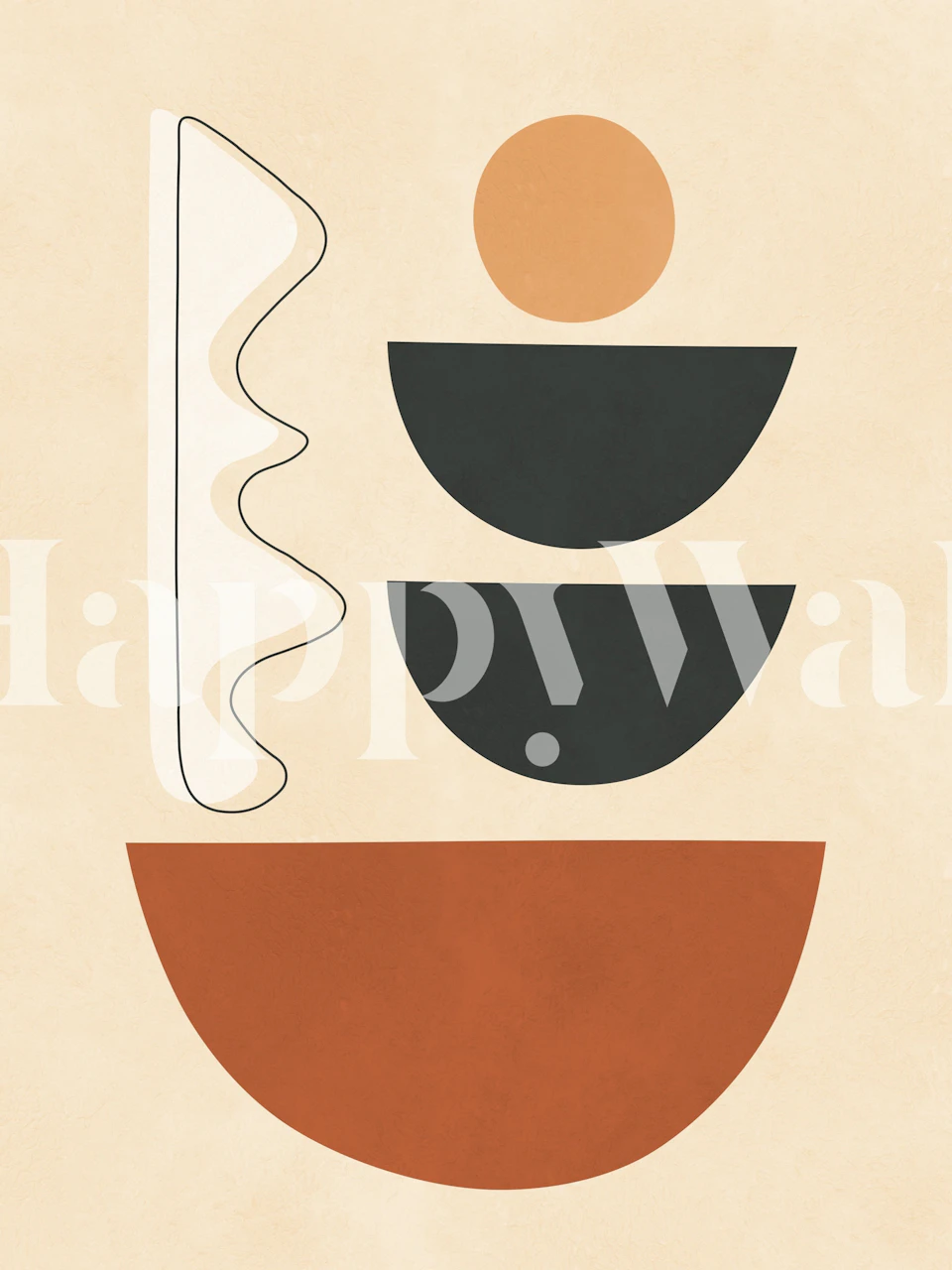 Contemporary Shape Art tapetdesign