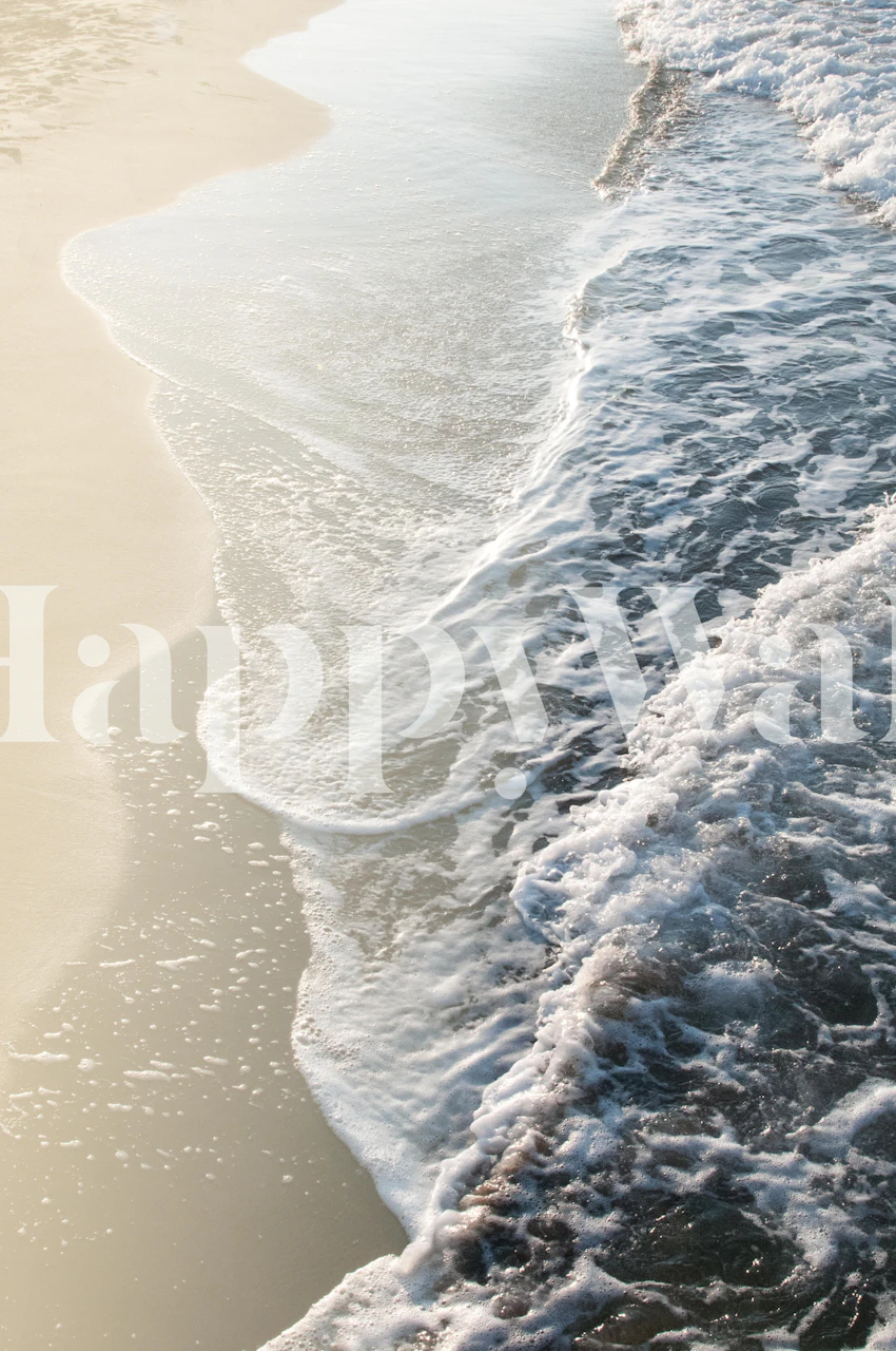 Soft Gold Blue Black Ocean tapet i et rum