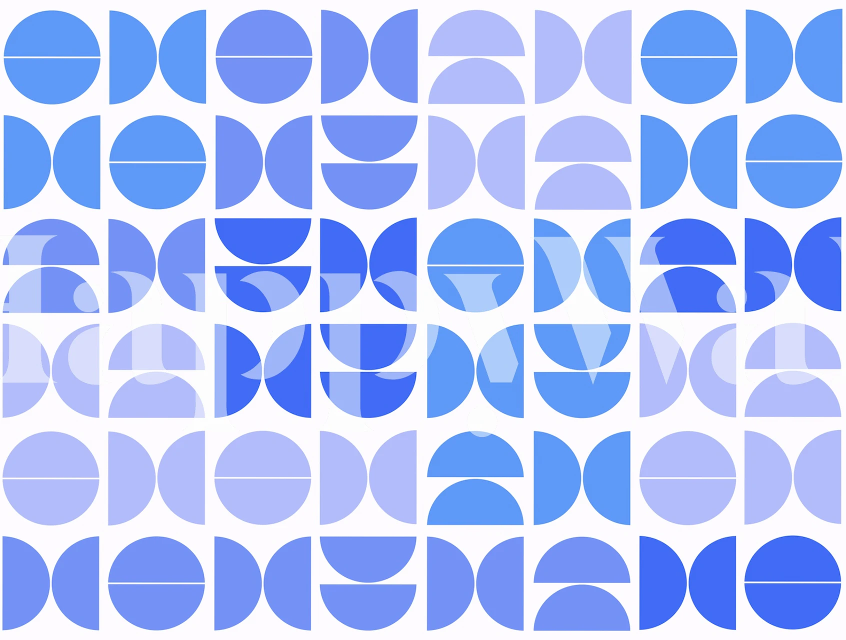 Carta da parati Sapphire Semicircle Decor in una stanza